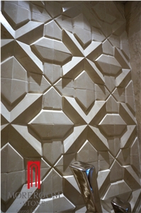 Italy New Wall Design Cream Latte Decorative Marble 3d Wall Panel