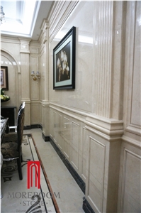 Italy New Wall Design Crema Marfil Exterior 3d Marble Shower Wall Panel