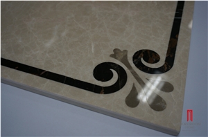 Marble Floor Medallions Tiles, Laminated Panel Composite Marble Ceramic Backed Medallion, Laminated Stone Composite Slab Marble Tile