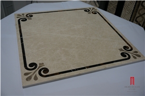 Marble Floor Medallions Tiles, Laminated Panel Composite Marble Ceramic Backed Medallion, Laminated Stone Composite Slab Marble Tile