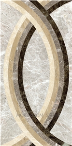 Polished Greece Marble Tiles Price Waterjet Marble Grey Marble Medallion Marble Floor Medallion Marble Wall Tiles Design Marble Inlay Laminated Medallion