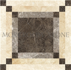 Spain Buñol Dark Emperador Marble Waterjet Medallions