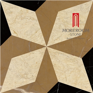 Turkey Beige Marble Waterjet Tiles Wall and Floor Applications Design Pattern