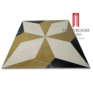 Turkey Beige Marble Waterjet Tiles Wall and Floor Applications Design Pattern