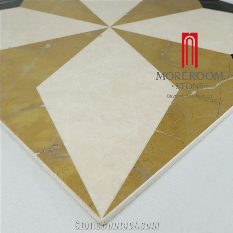 Turkey Beige Marble Waterjet Tiles Wall and Floor Applications Design Pattern