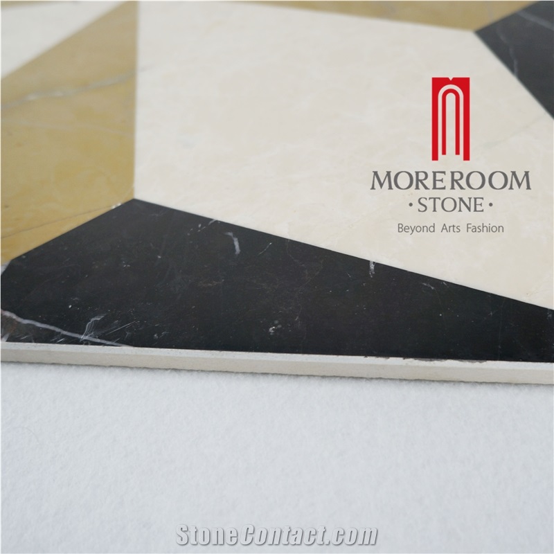Turkey Beige Marble Waterjet Tiles Wall and Floor Applications Design Pattern