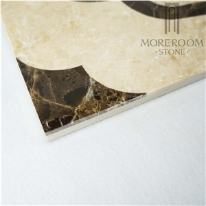 Turkey Hacilar Cappucino Beige Marble Waterjet Medallions Floor Tiles, Water Jet Marble Designs, Marble Floor Design Pictures, Natural Marble Price
