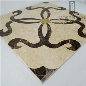Turkey Hacilar Cappucino Beige Marble Waterjet Medallions Floor Tiles, Water Jet Marble Designs, Marble Floor Design Pictures, Natural Marble Price