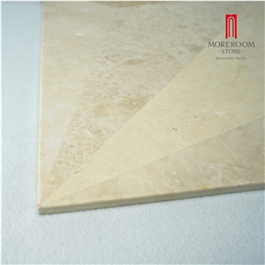 Turkey Ultraman Beige Marble Thin Laminated Water-Jet Flooring Medallion