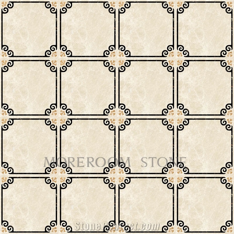 Turkish Marble Price Polished Magnolia Beige Marble Tiles Waterjet Medallion Composite Marble Tiles Floor Medallion Square Medallion Carpet Tiles Home Marble Floor Design Ceramic Backed Medallion