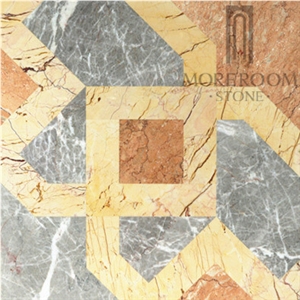Viet Nam Grey Vein Marble Waterjet Medallion Laminated Marble Panel