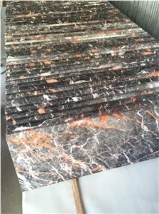 New Chinese Marble,China Lurury Marble,Mould Polished Stone, Marble Stairway, Stone Steps, Colored Red Veins Marble Step & Stairs, Chinese Brown Marble, China Tulip Marble