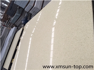 Beige Quartz Stone Kitchen Countertop/Engineered Stone Countertop/Artificial Stone Countertop /Solid Surface Top/Quartz Countertop/Silestone