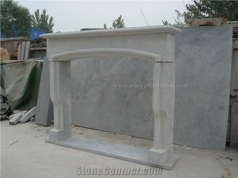 Blue Limestone Fireplace, Contracted Design Fire Place, China Blue Stone Fireplace Cover & Fireplace Decorating, Popular Fireplace