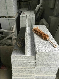 Chinese Hot Sale White Granite Stairs & Steps, G439/China Grey/Big White Flower Granite Stairs, Top Polished Steps & Risers, Stair Treads & Thresholds