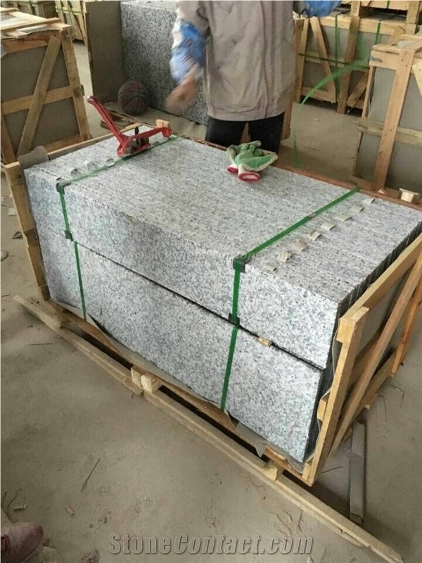 Chinese Hot Sale White Granite Stairs & Steps, G439/China Grey/Big White Flower Granite Stairs, Top Polished Steps & Risers, Stair Treads & Thresholds