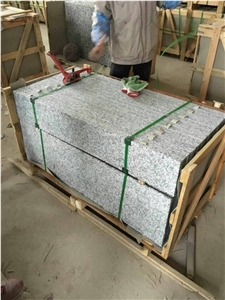 Chinese Hot Sale White Granite Stairs & Steps, G439/China Grey/Big White Flower Granite Stairs, Top Polished Steps & Risers, Stair Treads & Thresholds