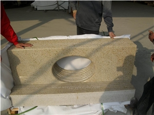 Chinese Yellow Granite Bath Tops, G682/Rusty Yellow/Giallo Rusty/Padang Yellow Granite Countertop, Bathroom Countertops and Vanity Tops with Sink Hole, Xiamen Winggreen Manufacturer Chinese Yellow Granite Bath Tops, G682/Rusty Yellow/Giallo Rusty/Padang Yellow Granite Countertop, Bathroom Countertops and Vanity Tops with Sink Hole, Xiamen Winggreen Manufacturer