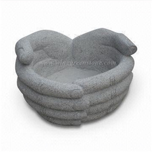 Dark Grey Granite Flower Pots/Planter Pots/Outdoor Planters for Garden Decoration