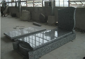 European/Korea/Japanese Style, Granite & Marble Carving Monuments/Tombstones/Gravestones/Headstone for Cemetery, G603, Shanxi Black, Absolute Black, Bahama Blue, Top Polished