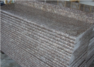 Hot Sale G687 Granite/Peach Red Granite/China Pink Granite Steps & Risers, Treads and Threshold, Xiamen Winggreen Manufacture