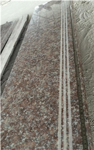 Hot Sale G687 Granite/Peach Red Granite/China Pink Granite Steps & Risers, Treads and Threshold, Xiamen Winggreen Manufacture
