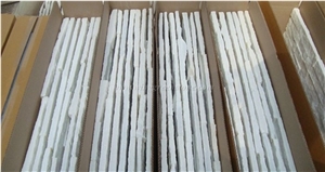 Hot Sale Pure White Quartzite Cultured Stone/Stacked Stones/Veneer Stones Panel for Exterior Decoration and Wall Cladding