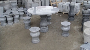 Light Grey Granite Garden Bench & Table/ Table Sets for Outdoor Decoration