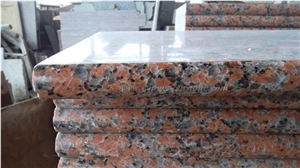 Own Factory, Chinese Red Granite, G562/Maple Red/Copperstone/Crown Red/Maple Leaf Granite Stairs, Steps & Risers, Stair Treads & Thresholds
