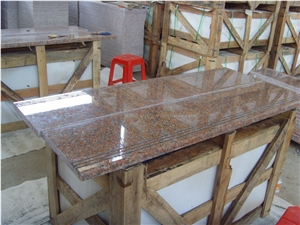 Own Factory, Chinese Red Granite, G562/Maple Red/Copperstone/Crown Red/Maple Leaf Granite Stairs, Steps & Risers, Stair Treads & Thresholds