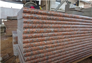 Own Factory, Chinese Red Granite, G562/Maple Red/Copperstone/Crown Red/Maple Leaf Granite Stairs, Steps & Risers, Stair Treads & Thresholds
