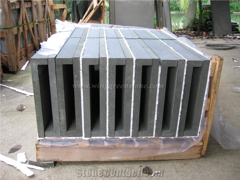 Swimming Pool Coping, G682, G654, Hainan Basalt Anti-Slippery Pool Tiles, Bullnose Edging Pool Pavers, Pool Channels, Xiamen Winggreen Manufacturer