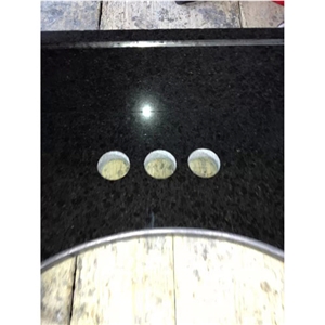 Chinese Fuding Black Granite Countertops, Polished Bathroom Countertops, Vanity Tops