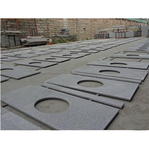 Chinese Grey Granite Countertops, G603 Granite Polished Tops for Kitchen