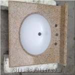 Chinese Yellow Granite Countertops, G682 Granite Bathroom Countertops, Vanity Tops