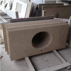 Chinese Yellow Granite Countertops, G682 Granite Bathroom Countertops, Vanity Tops