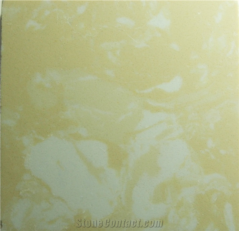 Artificial Stone Beige White Flower Marble Tile Fg008