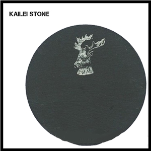 Xingzi Black Slate Coaster,Laser Engraving China Black Slate Tea Trays