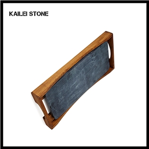 Xingzi Kailei Stone Factory Bamboo & Slate Trays, Jiangxi Black Slate Trays