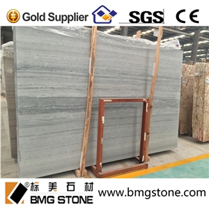 China Popular Blue and White Marble Light Wood Grain Blue Marble Veined