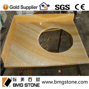 Yellow Honey Marble Vanity Tops Countertops