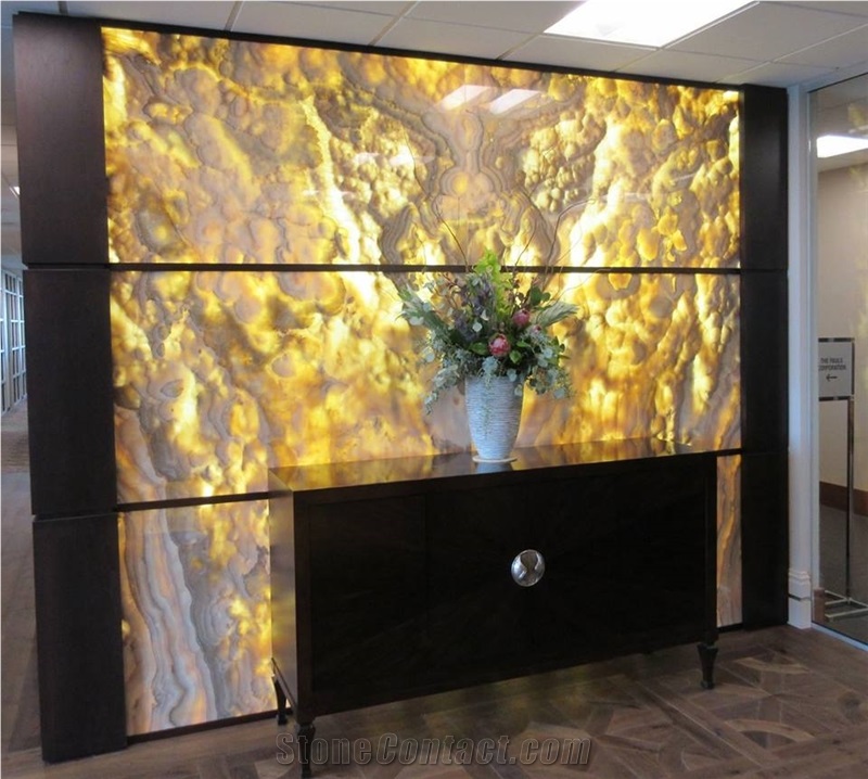 Custom Back-Lit Onyx Panels