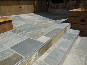 Exterior Deck Slate Tile Install