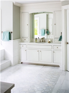 Bianco Dolomitti White Marble Bathroom Design