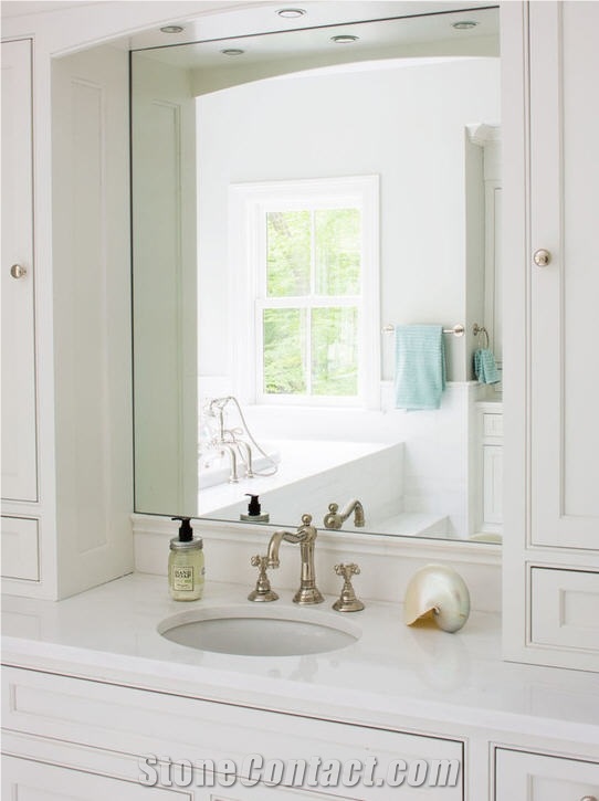 Bianco Dolomitti White Marble Bathroom Design