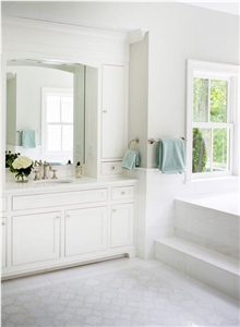Bianco Dolomitti White Marble Bathroom Design