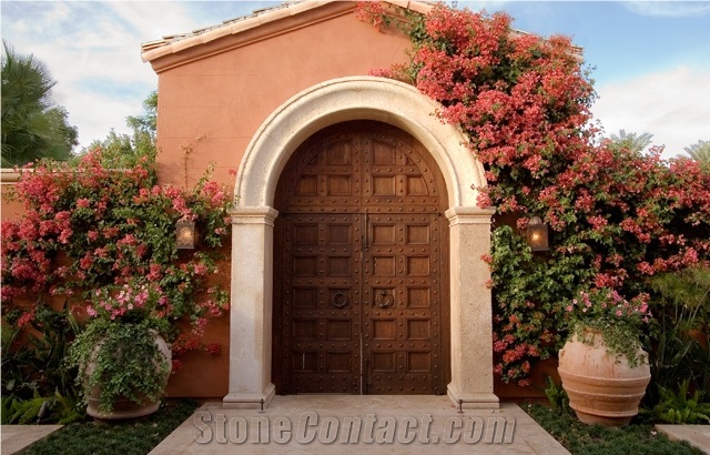 Permian Sea Coral Stone Entrance Door Surround