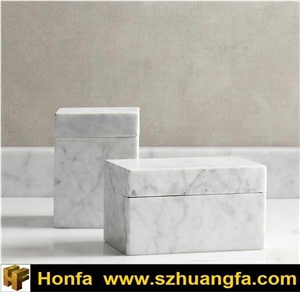 7 Pcs Bathroom Accessory Marble Made, Bianco Carrara Cd White Marble Bath Accessories