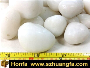 Pure White Pebble Stone 3-5cm, River Stone, Pebble Walkway