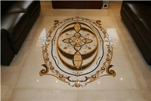 Waterjet Marble Inlay Floor Medallions